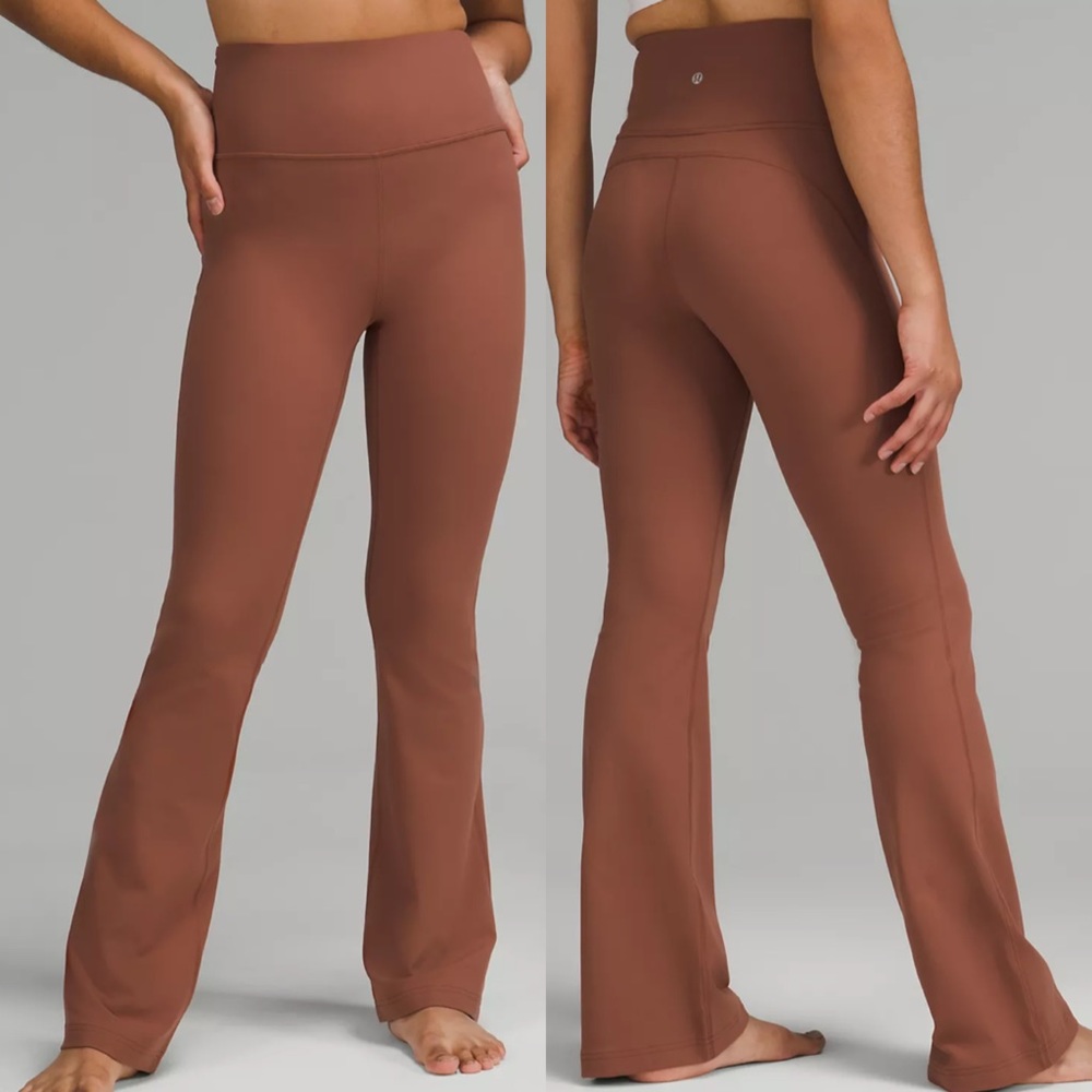 lululemon athletica High-Rise Flare Leggings in Rust Brown